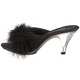 Pleaser Women's 'BELLE-301F' Heel Fur Slip-on Shoes - Thumbnail 5