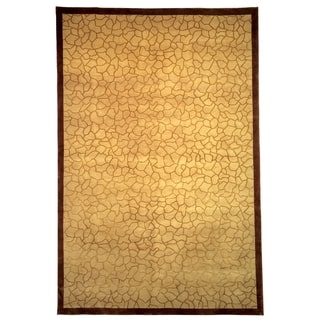 Safavieh Hand-knotted Tibetan Gold Wool/ Silk Rug (10' x 14')