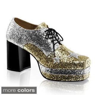 Funtasma Men's 'Glamrock-02' Glitter Stacked Platform Disco Shoes (Options: Black, L)