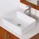 Elite High-temperature Rectangular Ceramic Bathroom Sink and Faucet Combo - Thumbnail 5