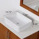 Elite High-temperature Rectangular Ceramic Bathroom Sink and Faucet Combo - Thumbnail 7