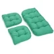 Blazing Needles 3-piece Solid-color Settee Replacement Cushion Set - Thumbnail 4