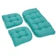 Blazing Needles 3-piece Solid-color Settee Replacement Cushion Set - Thumbnail 2