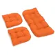 Blazing Needles 3-piece Solid-color Settee Replacement Cushion Set - Thumbnail 3
