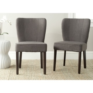 Safavieh Mid Century Modern Dining Clifford Charcoal Brown Side Chairs (Set of 2)