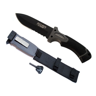 Survival II Knife with Blade Sharpener, Fire Starter and Sheath