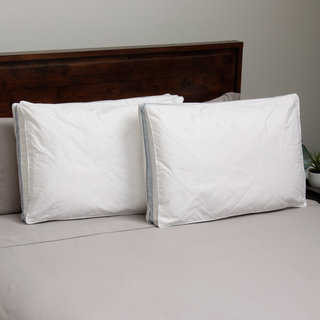 Hotel Madison 300 Thread Count Twill Quilted Down Alternative Pillow (Set of 2)