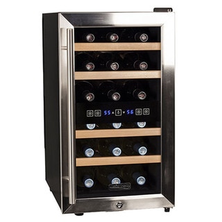 24 Bo... SPT WC-2463W Dual-Zone Thermo-Electric Wine Cooler with Wooden Shelves 