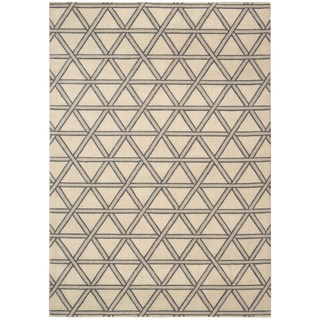 kathy ireland Hollywood Shimmer Architectural Motor Crossing Bisque Area Rug by Nourison (7'9 x 10'10)