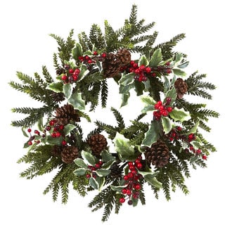 22-inch Holly Berry Wreath