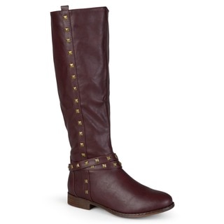 Journee Collection Women's 'Chillum' Knee-High Studded Riding Boots