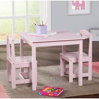 Simple Living Pink 3-piece Hayden Kids Table/ Chair Set