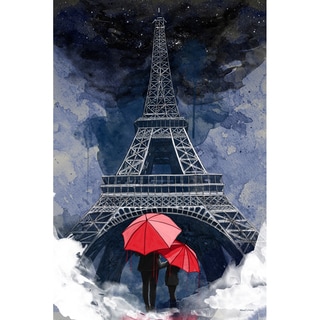 Maxwell Dickson 'Rainy Night in Paris' Modern Canvas Wall Art