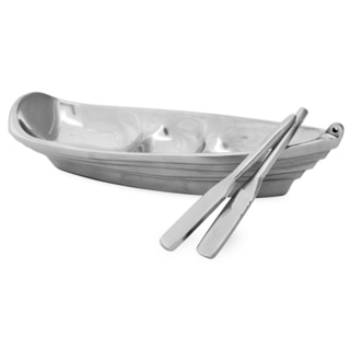 Aluminum 13-inch Boat Tray with Two Oar Servers