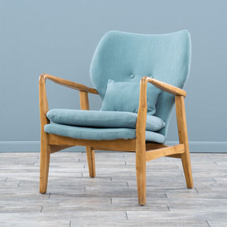 Haddie Wood Frame Club Chair by Christopher Knight Home