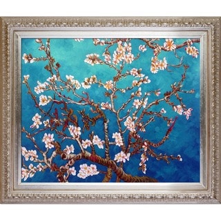 Vincent Van Gogh 'Branches of an Almond Tree in Blossom' Hand Painted Framed Canvas Art