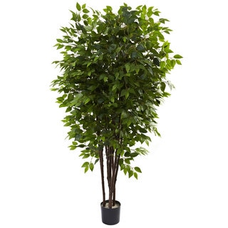Nearly Natural 6.5-foot Deluxe Ficus Tree Decorative Plant