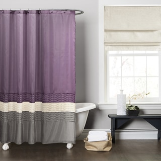 Lush Decor Mia Purple/ Grey Shower Curtain