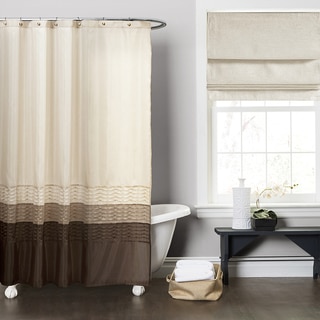 Lush Decor Mia Wheat/ Taupe/ Chocolate Shower Curtain