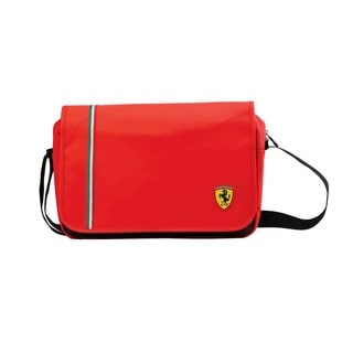 Ferrari Red Laptop Messenger Bag