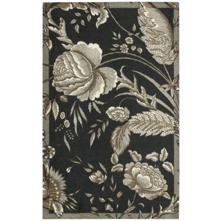 Waverly Artisanal Delight Fanciful Noir Area Rug by Nourison (8' x 10')
