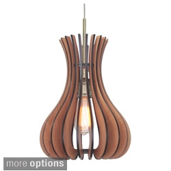 Canopy 1-light Genie Wood Slat Medium-Size Pendant