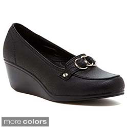 Comforts by Madness Women's Wedge Buckle Loafers