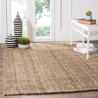 Safavieh Casual Natural Fiber Hand-Woven Natural Accents Chunky Thick Jute Rug (10' Square)