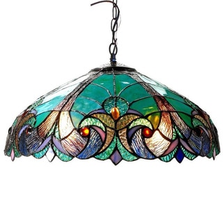 Copper Grove Cardinham Tiffany Style Victorian Design 2-light Pendant