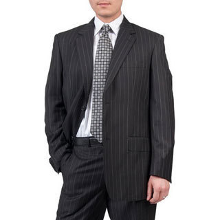 Men's Charcoal Modern Fit 2-button Suit