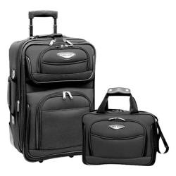 Traveler's Choice Amsterdam 2-Piece Carry-On Luggage Set Gray