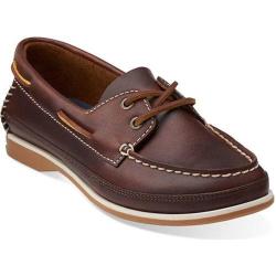 Women's Clarks Jetto Boat Brown Leather