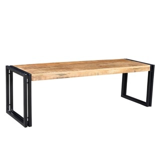 Timbergirl Handmade Reclaimed Wood and Metal Bench (India)