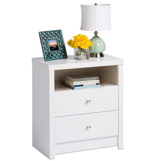Pure White Nolita Tall 2-drawer Nightstand