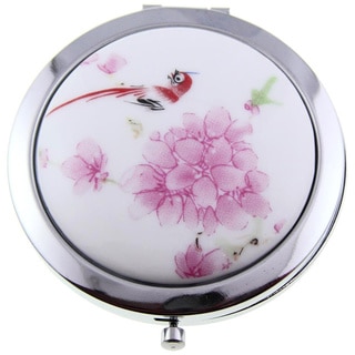 Handmade Porcelain Happy Bird Cosmetic Mirror (China)