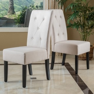 Taylor Natural Fabric Dining Chair (Set of 2) by Christopher Knight Home
