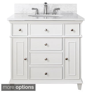 Avanity Windsor 36-inch Single Vanity in White Finish with Sink and Top