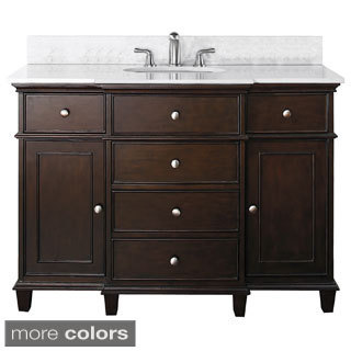Avanity Windsor 48-inch Single Vanity in Walnut Finish with Sink and Top