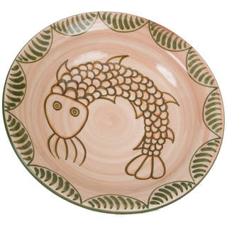 Handcrafted Spanish Colonial-inspired Fish Serving Bowl (Peru)