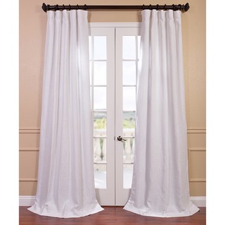 Exclusive Fabrics Blanc White French Linen Curtain Panel