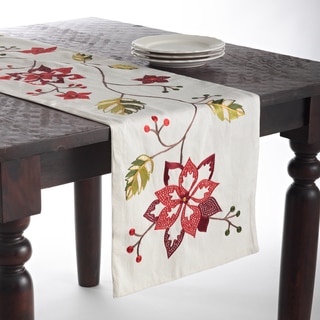 Poinsettia Design Table Runner