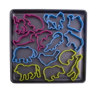 Entenmann's Bakeware Set Baking Tray with Animal Cookie Cutters