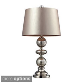 Hollis 1-light Antique Mercury Glass and Polished Nickel Table Lamp
