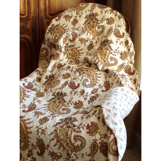 Paisley Quilted Throw
