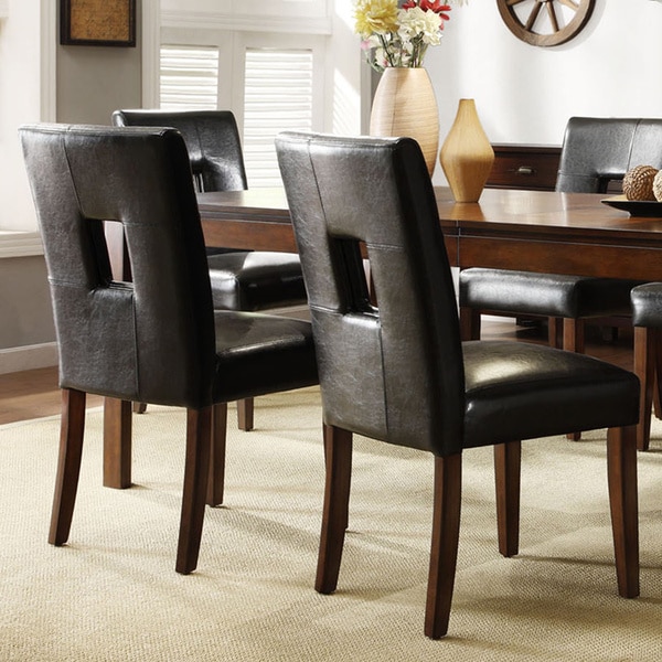 Black Keyhole Back Dining Chairs, Keyhole Back Dining Room Chairs