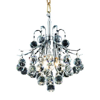 Somette Ticino 3-light Royal Cut Crystal and Chrome Pendant