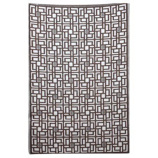 b.b.begonia Omega Reversible Design Brown and White Outdoor Rug (4' x 6')
