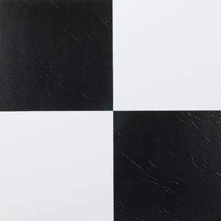 Nexus Black & White 12x12 Self Adhesive Vinyl Floor Tile - 20 Tiles/20 sq Ft.