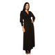 24/7 Comfort Apparel Women's Long Sleeve Empire Maxi Dress - Thumbnail 0