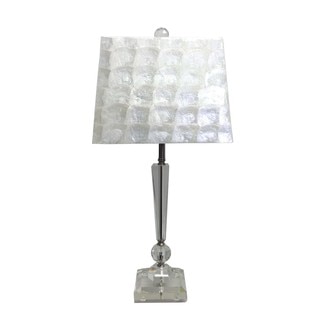 Mother of Pearl Shade Crystal Table Lamp